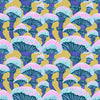 Fun Guy Wallpaper in Mustard Yellow, Sky Blue and Pink