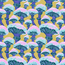 Fun Guy Wallpaper in Mustard Yellow, Sky Blue and Pink