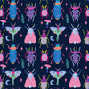 Juicy Beetle Wallpaper in Brights on Navy