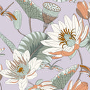 Dance of the Dragonfly Wallpaper in Lilac, Mint and Tan