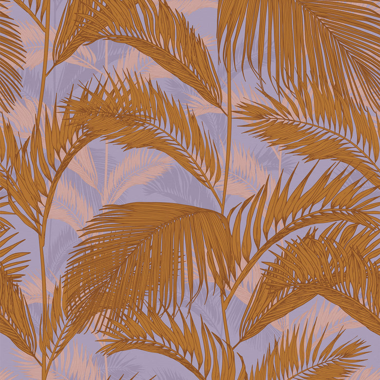Miami Vibe Wallpaper in Tan, Peri and Peach