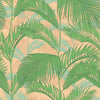 Miami Vibe Wallpaper in Grass Green and Peach