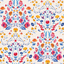 Forget Me Not Wallpaper in Citrus, Fuchsia and Cobalt Blue