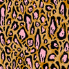 Animal Instinct Wallpaper in Ochre and Pink
