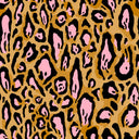 Animal Instinct Wallpaper in Ochre and Pink