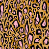 Sample of Animal Instinct Wallpaper in Ochre and Pink