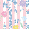Sample of Secret Garden Wallpaper in Bubblegum with Pastels