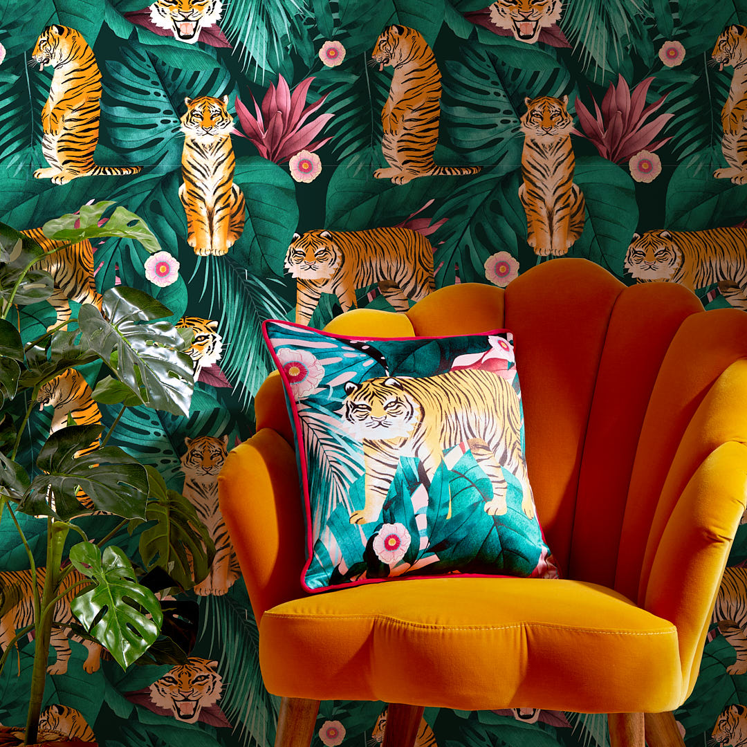 Jungle Is Massive Cushion in Sweet Pink