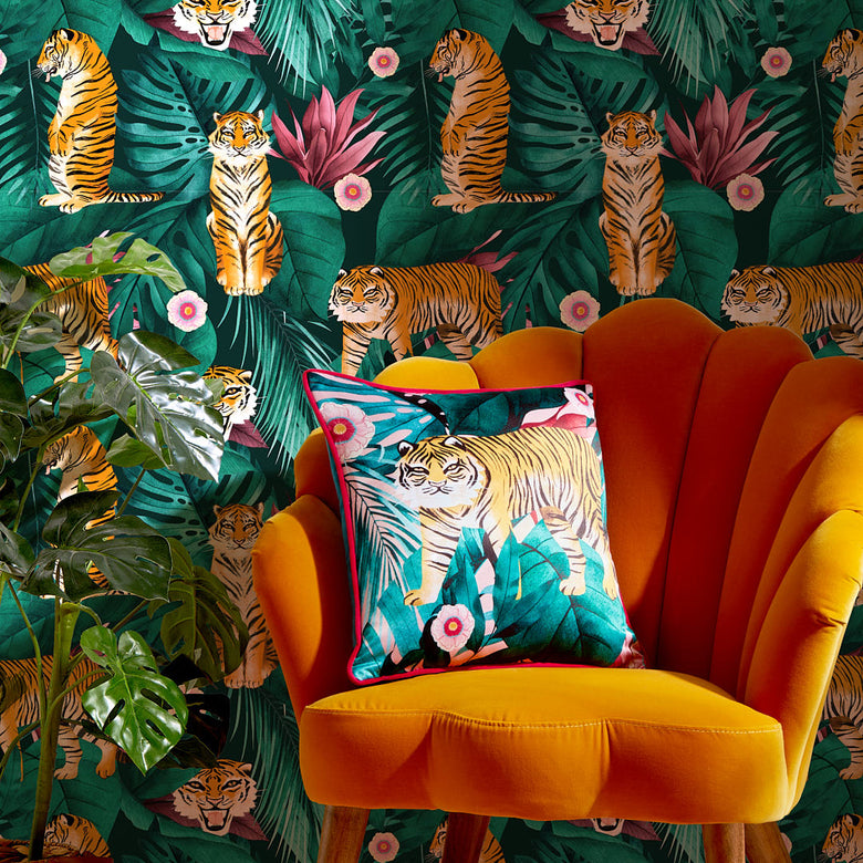 Jungle Is Massive Cushion in Sweet Pink