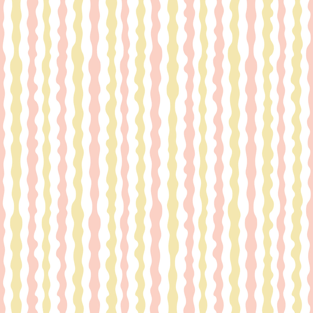 Get A Wiggle On Wallpaper in Candy Floss and Lemon Sherbet