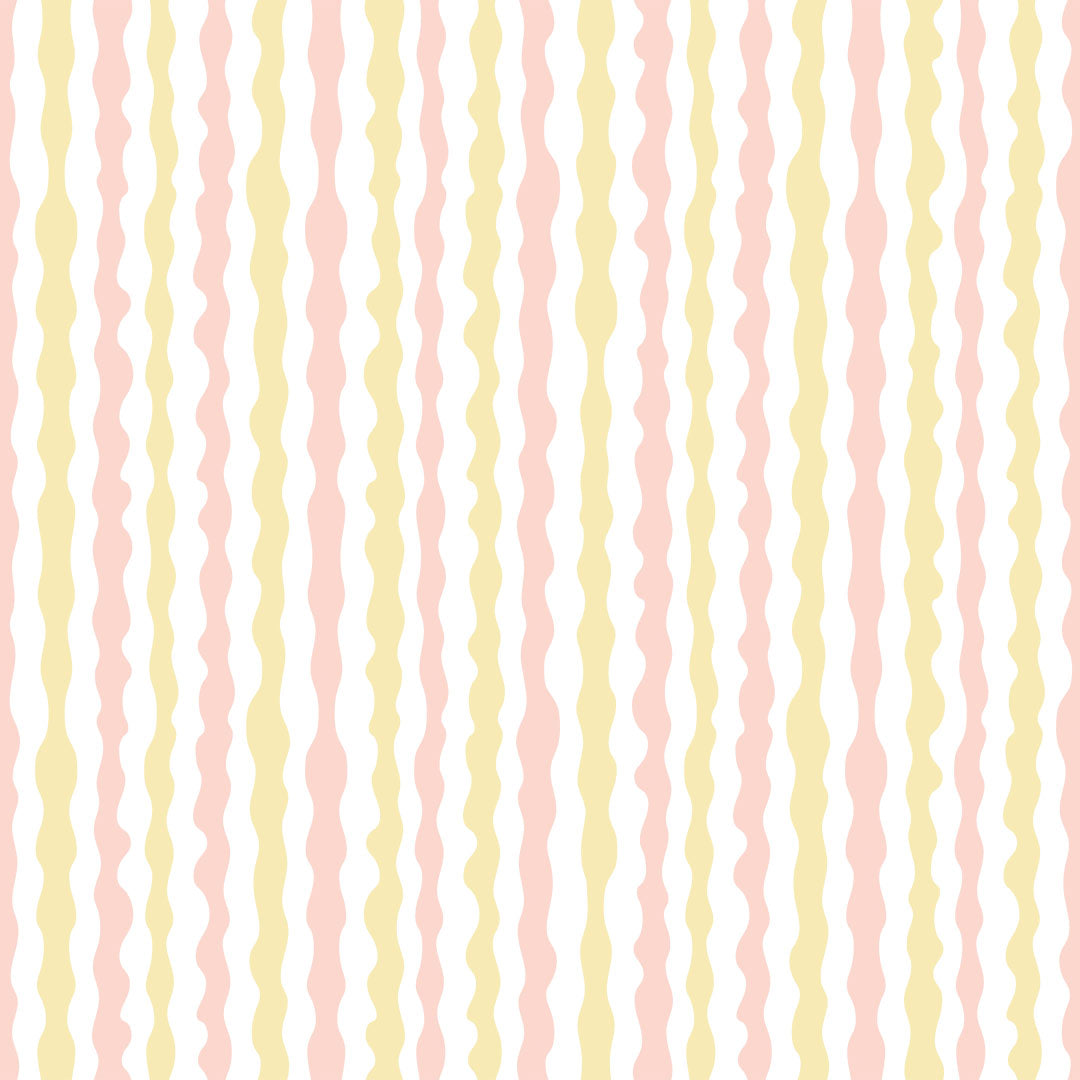 Sample of Get A Wiggle On Wallpaper in Candy Floss and Lemon Sherbet