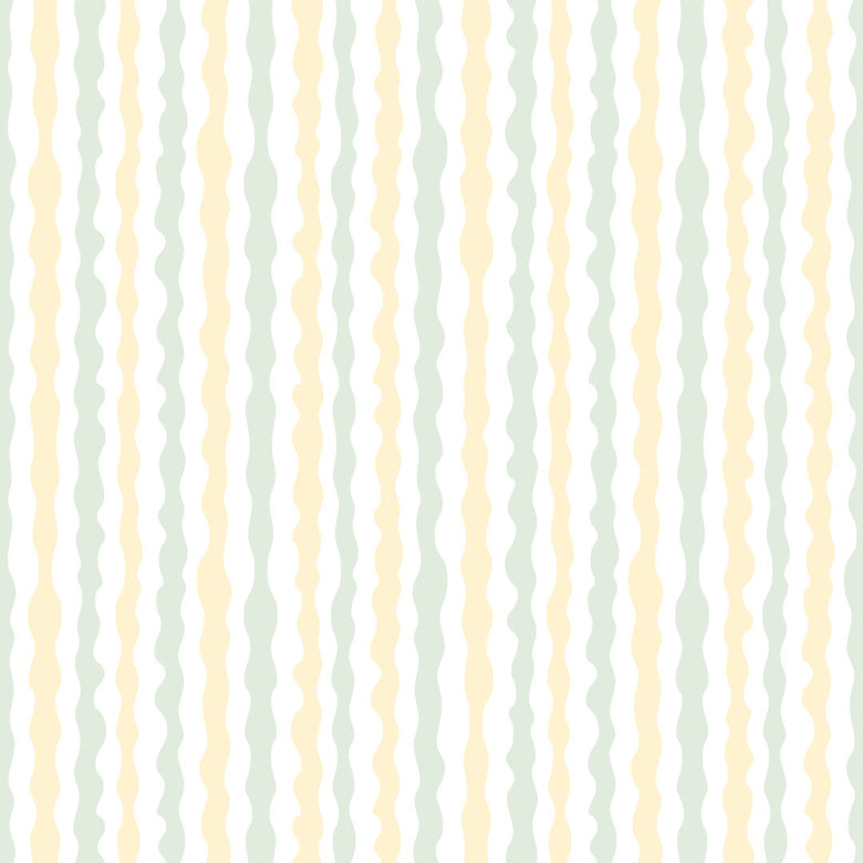 Sample of Get A Wiggle On Wallpaper in Lemon and Elderflower