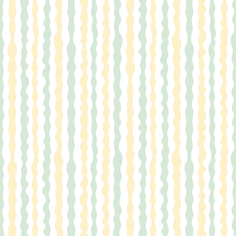 Get A Wiggle On Wallpaper in Lemon and Elderflower