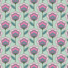 Happy Glamper Wallpaper in Magenta and Spearmint