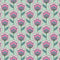 Sample of Happy Glamper Wallpaper in Magenta and Spearmint