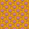 Sample of Happy Glamper Wallpaper in Clementine and Magenta
