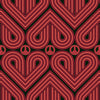 Sample of Peace and Love Wallpaper in Coral and Rouge on Twilight