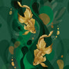 Sample of Mesmerised Wallpaper in Emerald Green and Gold