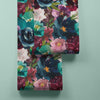 Navy and Teal Floral Wallpaper