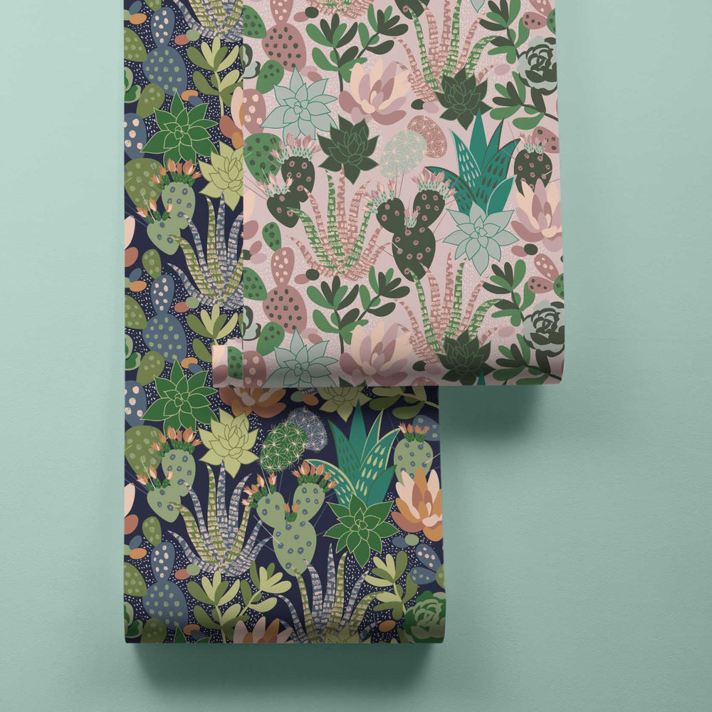 Plantopia Wallpaper In Shades Of Blush And Green Lust Home plantopia-wallpaper-in-shades-of-blush-and-green-lust-home