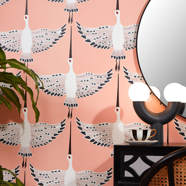 Ogata Kuren Wallpaper in Peach