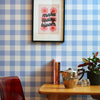 Picnic in the Park Wallpaper in Blueberry