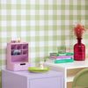 Picnic in the Park Wallpaper in Grass Green