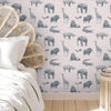 Bedroom With Animal Wallpaper