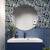 Bathroom with Terrazzo Wallpaper