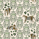 The Sultan Wallpaper in Sandstorm and Emerald Green