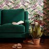 Tropic Like It's Hot Wallpaper in Bubblegum Pink and Tropical Green