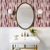 Vintage Bathroom with Art Deco Wallpaper