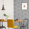 Black and White Dining Room Wallpaper