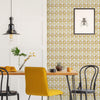 Dining Room with Mustard Wallpaper