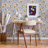 Home Office with Scandi Floral Wallpaper