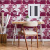 Retro Geometric Wallpaper in Pink