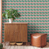 Pink and Green Retro Wall Print